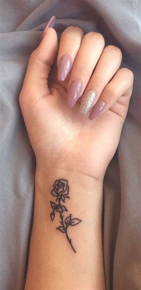 50 Gorgeous Small Wrist Tattoos to Try in 2019 | Small rose wrist tattoo, Rose tattoos on wrist ...