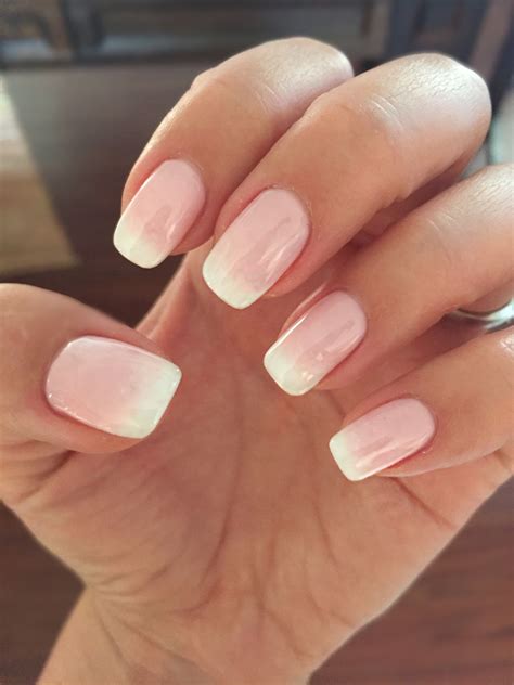 Ombré shellac … | American manicure nails, Ombre shellac, Pink gel nails