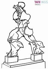 Colour In Walking Sculpture – Colouring Book  Tate Kids sketch template