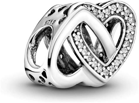 Amazon.com: Pandora Jewelry Entwined Hearts Cubic Zirconia Charm in Sterling Silver: Jewelry