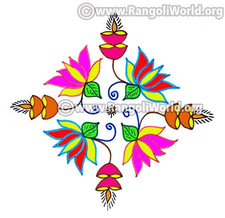 Lotus kolam designs gallery