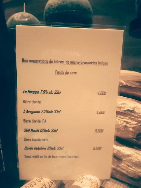 Menu at Le Binôme Gourmand, Clavier, 2A