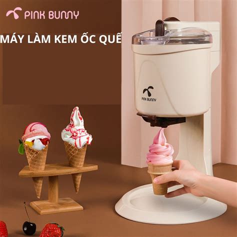 Máy làm kem tươi trái cây mini tại nhà 1000ml cho gia đình 7-8 người hiệu Pink Bunny | Shopee ...