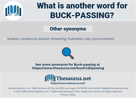 BUCK-PASSING: Synonyms | Thesaurus.net