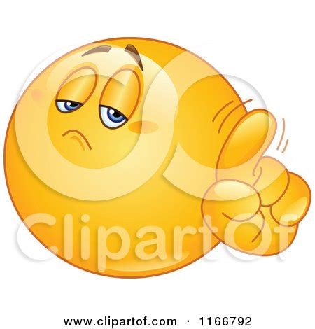 Cartoon of a Yellow Emoticon Smiley Wagging His Finger - Royalty Free Vector Clipart by yayayoyo ...