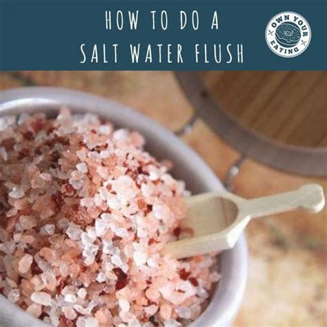 Salt water flush – Artofit