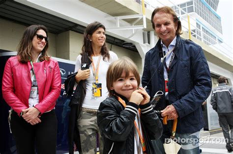 Emerson Fittipaldi, and family at Brazilian GP