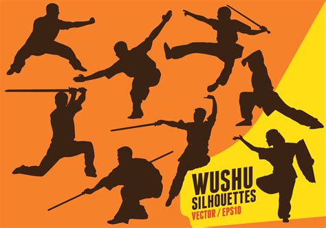 Wushu Silhouettes 135998 Vector Art at Vecteezy