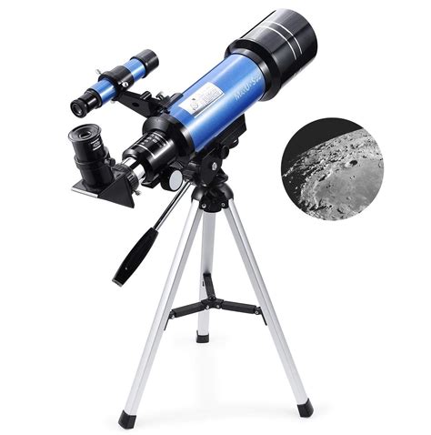 70mm Refractor Telescope with Tripod and Finder Scope Portable Telescope for Kids and Astronomy ...