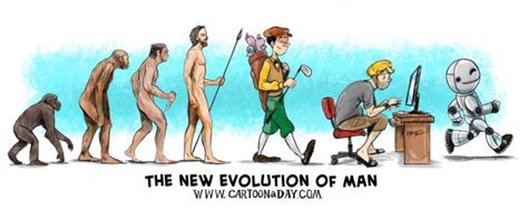 Cartoon a Day Evolution of Man Illustration Cartoon