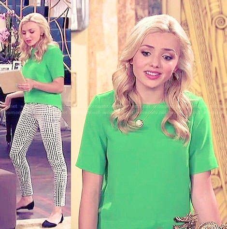 Pink Girly Outfits, Hot Outfits, Green Top Outfit, Green Outfits, Peyton List, Peyton Roi ...