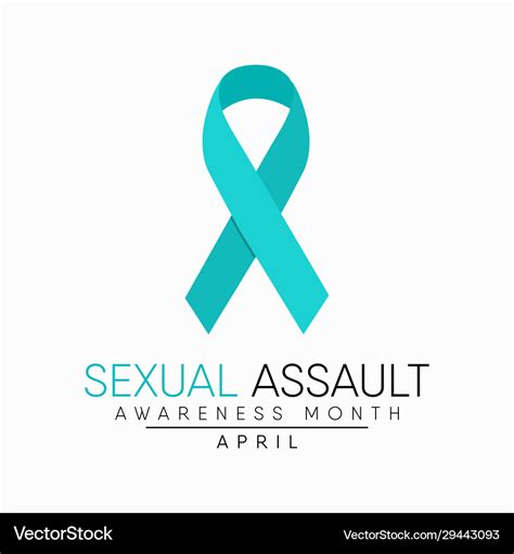 Sexual assault awareness month Royalty Free Vector Image