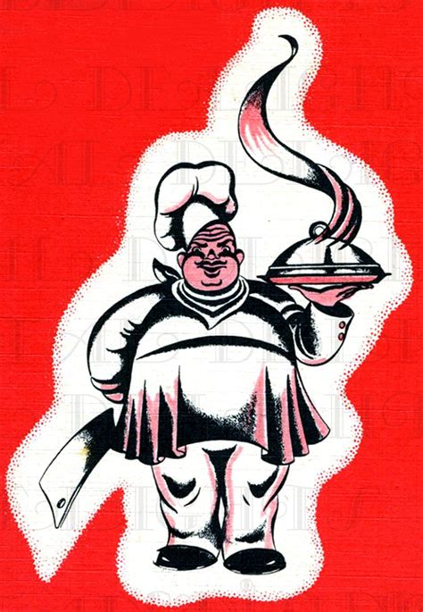 Mid-Century CHEF! Vintage Illustration. RETRO Chef Digital DOWNLOAD ...