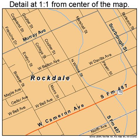 Rockdale Texas Street Map 4862672