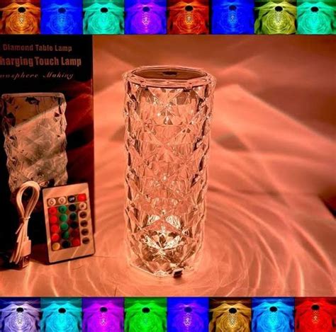 LED Table Lamps Diamond Lamp with Multicolor Light & Sensor Touch, For Decoration, Glass at Rs ...