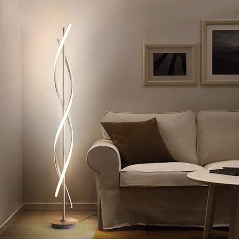 40W LED Floor Lamp Remote Control Dimmable Spiral Floor Lamp Indoor Lamp Floor Lamp for Living ...