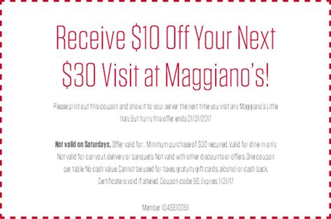 Maggianos Little Italy July 2020 Coupons and Promo Codes 🛒