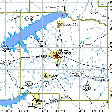 Oxford, Mississippi (MS) ~ population data, races, housing & economy