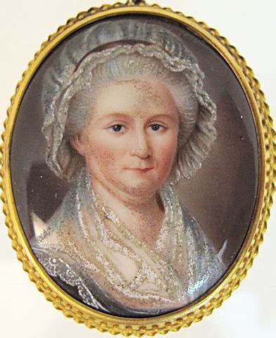 3 American Miniature Portraits: Unknown - portrait of Martha Washington