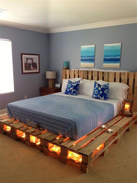 42 DIY Recycled Pallet Bed Frame Designs - 101 Pallet Ideas