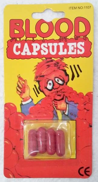 Blood Capsules Pk 4 - Halloween Party Supplies - Shindigs.com.au