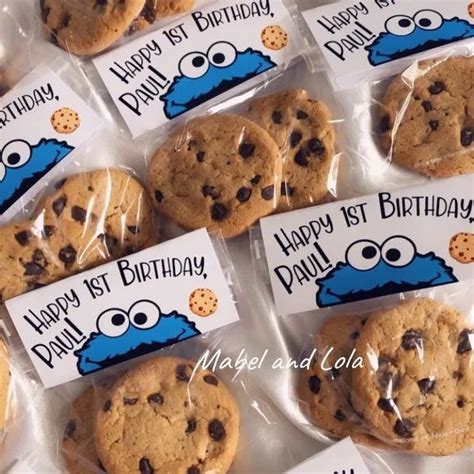 Cookie Monster Themed Birthday Party Favors (40) | Cookie monster ...