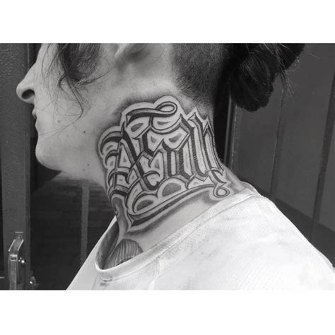 "ASAP" tattoo on the left side of the neck.