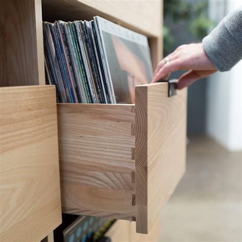 Dovetail 3 x 2 Vinyl Storage Cabinet Solid Natural Walnut 6 Drawers ...