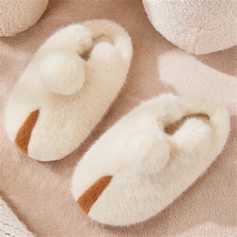 Corgi Inspired Slippers - Plush - Camel - White - 4 Colors - 3 Sizes - ApolloBox