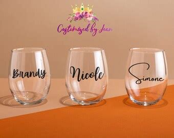 Personalized Stemless Wine Glass Infinity Knot Glass for - Etsy