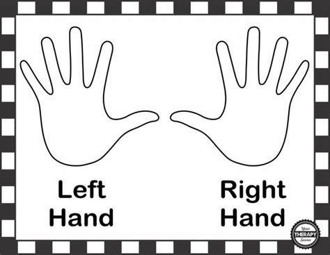 Right or Left Hand Poster - Your Therapy Source | Preschool charts ...