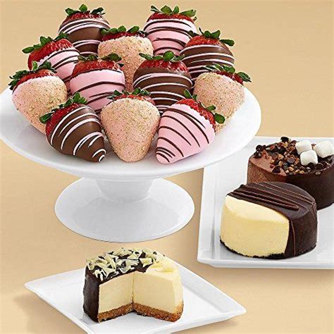 Shari's Berries - Mother's Day - Dipped Cheesecake Trio & Full Dozen Cheesecake Strawberries ...