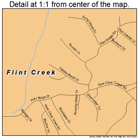 Flint Creek Oklahoma Street Map 4026415