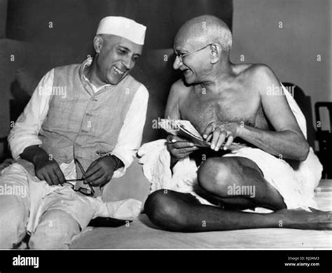 Nehru and gandhi Black and White Stock Photos & Images - Alamy