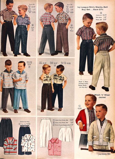 Vintage Fashion Frocks Salesman Sample Advertisement Boys Clothes Clothing Poster/Print Circa ...