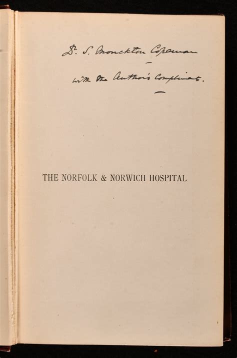 The Norfolk & Norwich Hospital 1700 to 1900 by Sir Peter Eade: Very Good Cloth (1900) First ...