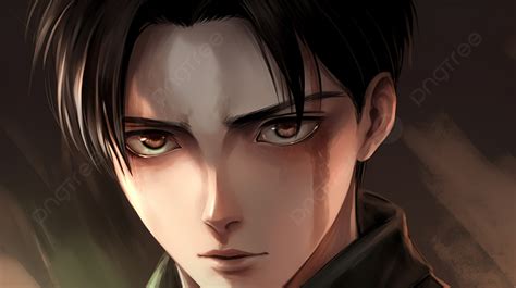 Anime Character With A Hairy Face And Dark Brown Eyes Background, Pictures Of Levi Ackerman ...