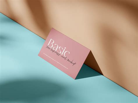 Business card with shadow mockup - Mockups Design