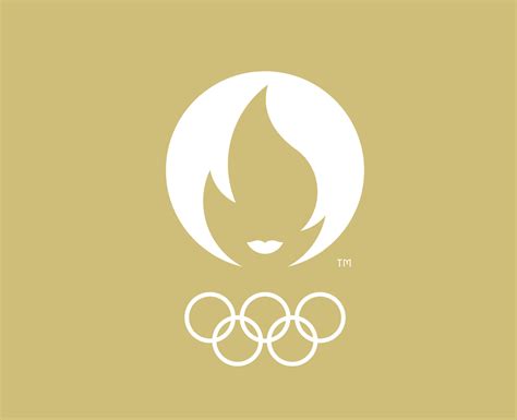 Paris 2024 Official Olympic Games Logo White symbol abstract design ...