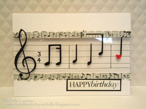 Birthday Cards for Music Lovers Handmade by Michelle Musical Happy ...