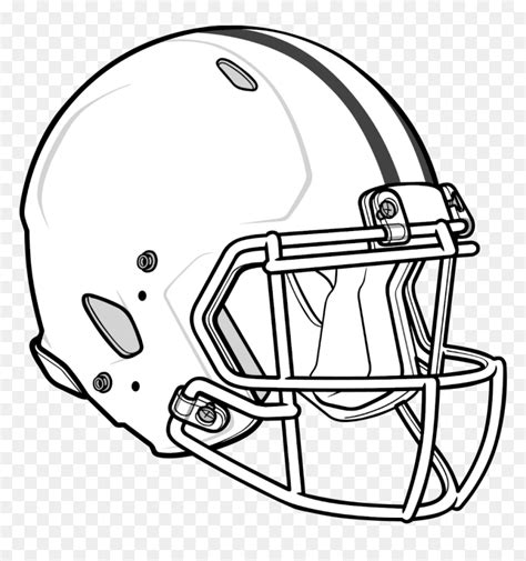 Cleveland Browns Helmet Black And White Clipart Clip - American ...