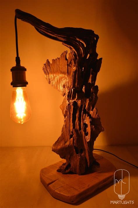 Driftwood Edison Lamp Bedside Lamp Night Wood Lamp Vintage | Etsy in 2020 | Driftwood lamp ...