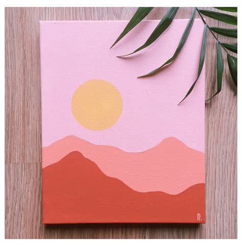 Himalayan Sunrise ☼ #simple #canvas #paintings #simplecanvaspaintings ORIGINAL HAND PAINTED ...