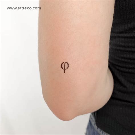 Phi Temporary Tattoo - Set of 3 – Tatteco