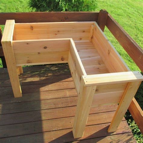 Diy Corner Wood Planter Raised Garden Bed