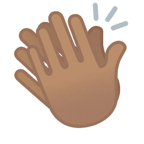 👏🏽 Mãos Aplaudindo: Pele Morena em Noto Color Emoji, Animated 14.0