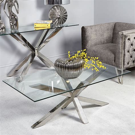 Debonaire Glass And Chrome Coffee Table | Picture Perfect Home