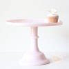 30cm Mosser Milk Glass Cake Stand Crown Tuscan Pink - Leo & Bella