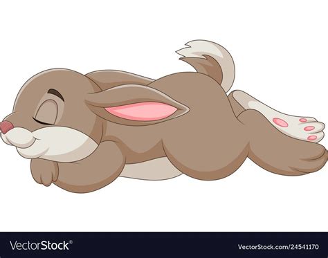 Illustration of rabbit sleeping isolated on white background. Download ...