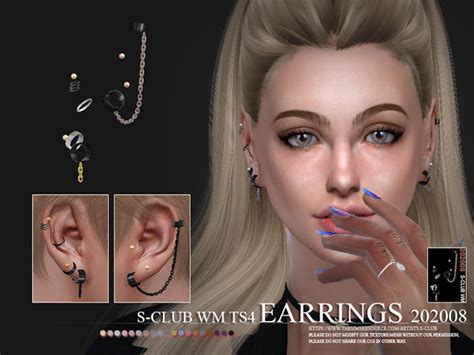 Ear Cuff Piercing Earrings the sims 4 _ P4 - SIMS4 Clove share Asia Tổng hợp Custom Content The ...